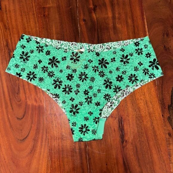 PINK by Victoria’s Secret No Show Soft Lace Cheekster Underwear NWT SZ L - Picture 1 of 3
